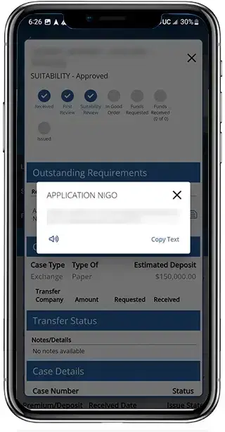 picture of agent app case status