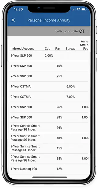 Nassau Agent App Rates by State