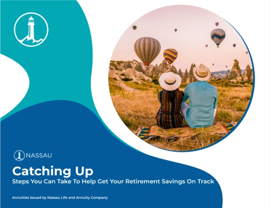 Catching Up Steps You Can Take To Help Get Your Retirement Savings On Track Brochure Cover