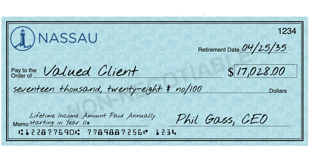 Image of retirement check